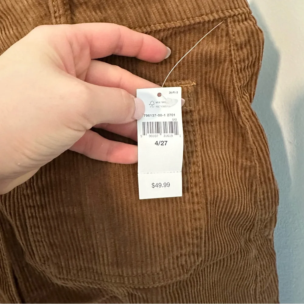 GAP NWT Elegant Brown Corduroy A-Line Skirt - Picture 7 of 10